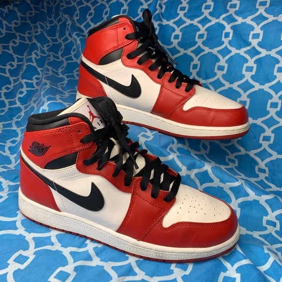Nike Other - Nike Air Jordan 1 High Chicago Men’s size 7 Retro OG 2013 Black Red White rare